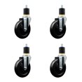 thumbnail image 1 of 5 Inch Soft Rubber Wheel Swivel 1-7/8 Inch Expanding Stem Caster Set SCC, 1 of 2