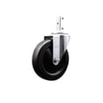 thumbnail image 1 of 5 Inch Soft Rubber Wheel Swivel 3/4 Inch Square Stem Caster Service Caster, 1 of 2