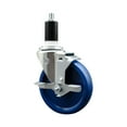 thumbnail image 1 of 5 Inch Solid Poly Swivel 1-3/8 Inch Expanding Stem Caster with Brake SCC, 1 of 2