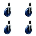 thumbnail image 1 of 5 Inch Solid Poly Wheel Swivel 1-1/2 Inch Expanding Stem Caster Set SCC, 1 of 2