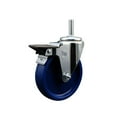 thumbnail image 1 of 5 Inch Solid Poly Wheel Swivel 3/4 Inch Threaded Stem Caster with Brake, 1 of 2