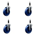 thumbnail image 1 of 5 Inch Solid Poly Wheel Swivel 7/8 Inch Expanding Stem Caster Set SCC, 1 of 2