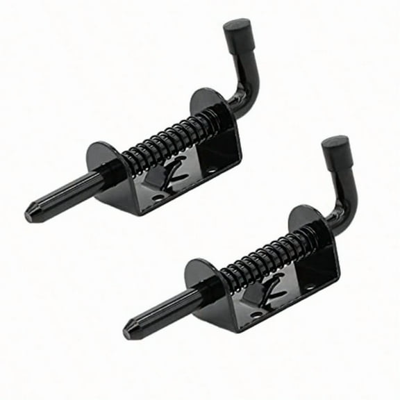 5 Inch Spring Loaded Latch Bolt Heavy Duty Spring Loaded Latch Pin Door Lock 1/2 Pin Shed 2 Black
