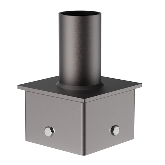 5 Inch Square Pole Tenon Adapter Mounting Bracket for Outdoor Light Fixtures