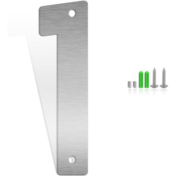 5 Inch Stainless Steel Metal Floating Address Numbers, Silver House Letters, 304 Letters and Modern Door Number Letter for Home Hotel Office (1)