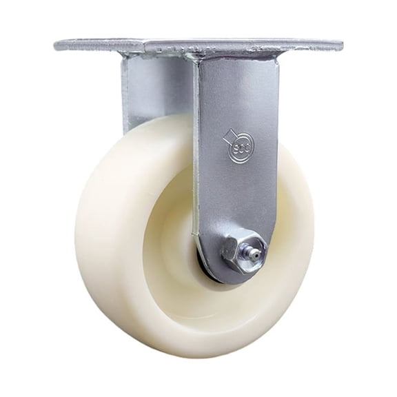5 Inch Stainless Steel Nylon Wheel Rigid Caster with Ball Bearing Service Caster