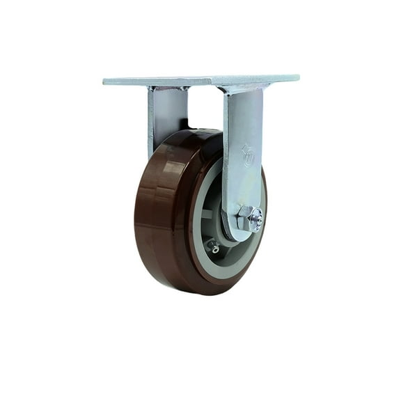 5 Inch Stainless Steel Polyurethane Wheel Rigid Caster with Ball Bearing SCC