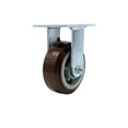 thumbnail image 1 of 5 Inch Stainless Steel Polyurethane Wheel Rigid Caster with Roller Bearing SCC, 1 of 2
