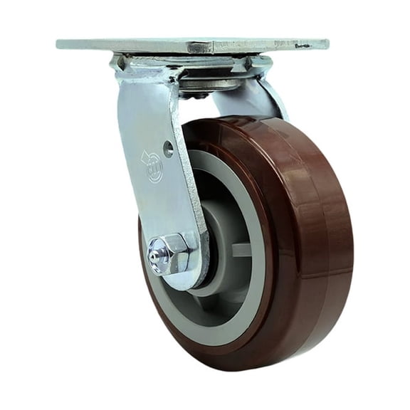 5 Inch Stainless Steel Polyurethane Wheel Swivel Caster with Roller Bearing SCC
