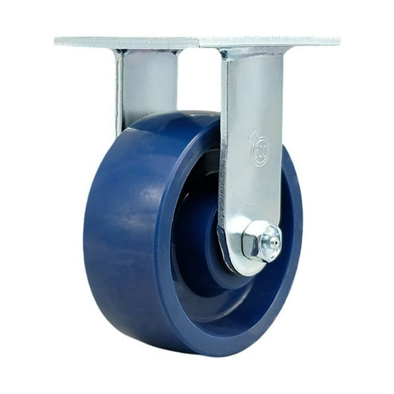 5 Inch Stainless Steel Solid Poly Wheel Rigid Caster with Roller Bearing SCC