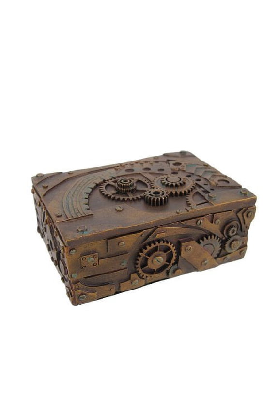 PTC 5 Inch Steampunk Mechanical Inspired Jewelry/Trinket Box Figurine