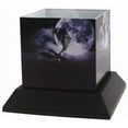 thumbnail image 1 of 5 Inch The Voyage Silhouettes Square Candle Holder, Purple and Black, 1 of 1