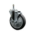 thumbnail image 1 of 5 Inch Thermo Rubber Wheel Swivel 7/16 Inch Grip Ring Stem Caster with Brake, 1 of 2