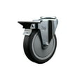thumbnail image 1 of 5 Inch Thermo Rubber Wheel Swivel Bolt Hole Caster with Posi Lock Brake, 1 of 2