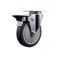 thumbnail image 1 of 5 Inch Thermo Rubber Wheel Swivel Top Plate Caster with Posi Brake SCC, 1 of 2