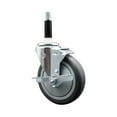 thumbnail image 1 of 5 Inch Thermoplastic Rubber Swivel 7/8 Inch Expanding Stem Caster with Brake SCC, 1 of 2