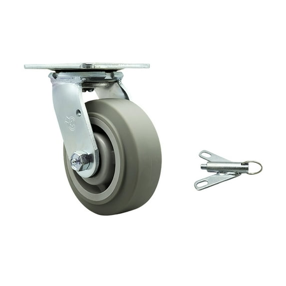 5 Inch Thermoplastic Rubber Swivel Caster with Ball Bearing and Swivel Lock SCC
