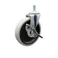 thumbnail image 1 of 5 Inch Thermoplastic Rubber Wheel 1/2 Inch Threaded Stem Caster with Brake SCC, 1 of 2