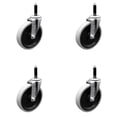 thumbnail image 1 of 5 Inch Thermoplastic Rubber Wheel 3/5 Inch Expanding Stem Caster Set of 4 SCC, 1 of 2