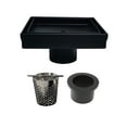 thumbnail image 1 of 5 Inch Tile Insert Square Shower Drain with Hair Trap Set (4 Finishes), 1 of 10