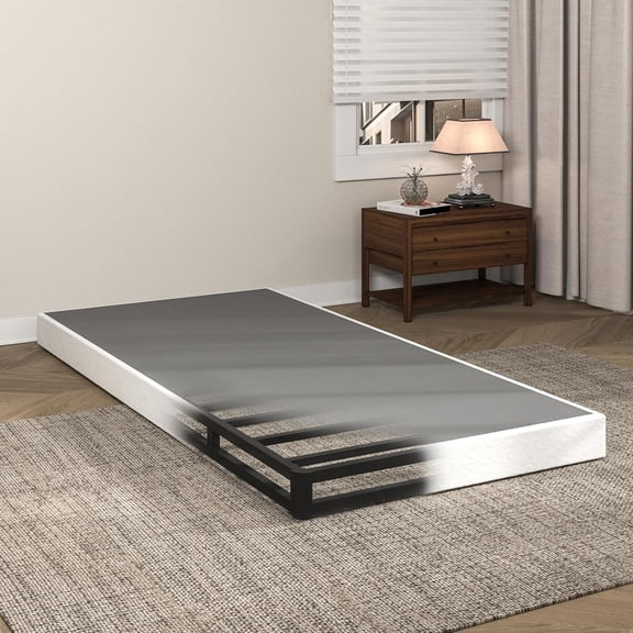 5 Inch Twin Box Spring, Metal Heavy Duty Mattress Foundation with Fabric Cover, Easy Assembly, 1500lbs Capacity Bed Base