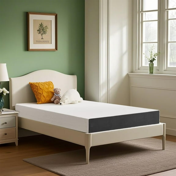 5 Inch Twin Memory Foam Mattress in a Box for Kids with Breathable Bamboo Cover, Medium Firm Gel Mattress for Bunk Bed, Trundle Bed, CertiPUR-US Certified