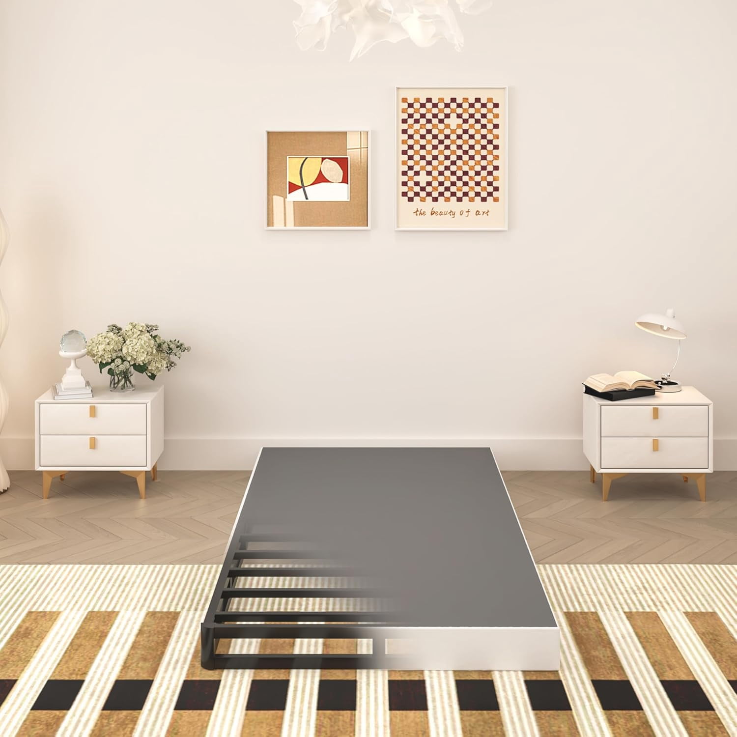 5 Inch Twin Size Box Spring, Heavy Duty Metal Mattress Foundation 2500 ...