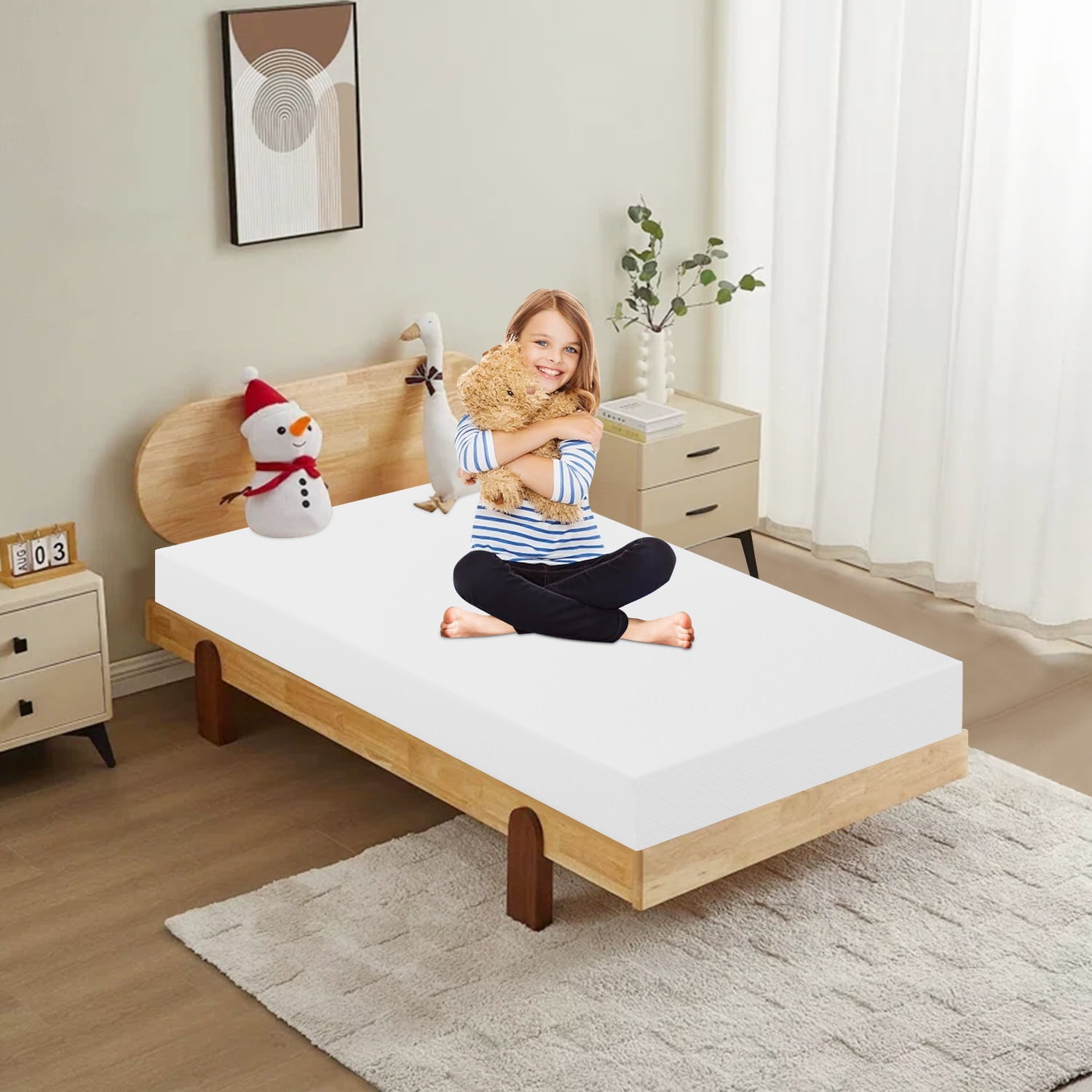 Twin XL 5-Inch Gel Memory Foam Mattress with Removable Cover