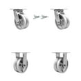 thumbnail image 1 of 5 Inch V Groove Semi Steel Caster Set with Ball Bearings 2 Swivel Lock 2 Rigid, 1 of 2