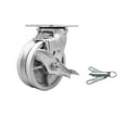 thumbnail image 1 of 5 Inch V Groove Semi Steel Caster with Ball Bearing and Brake/Swivel Lock SCC, 1 of 2