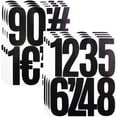 thumbnail image 1 of 5 Inch Vinyl Number Stickers,88 Pieces Self-Adhesive Large Numbers 0-9 and Punctuation Sticker for Mailbox,House Nummber,Inventory Classification and Marks,8 Sheets Black, 1 of 17