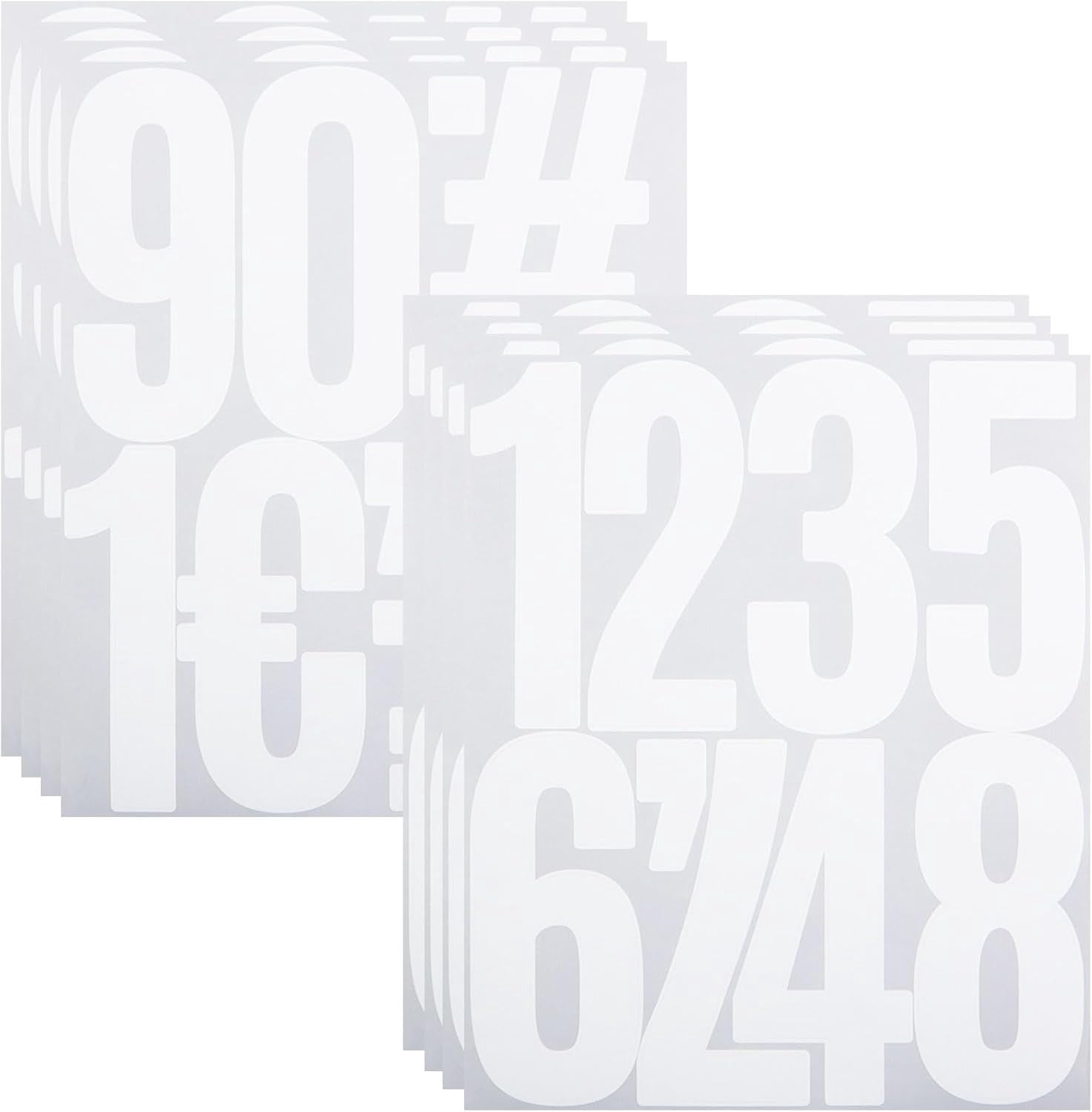 5 Inch Vinyl Number Stickers,Self-Adhesive Large Numbers 0-9 Sticker ...