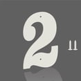 Number Seven Space Lettering 5-Inch Weather-Resistant Metal House Numbers and Letters for Outside ...