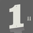 Number Seven Space Lettering 5-Inch Weather-Resistant Metal House Numbers and Letters for Outside ...