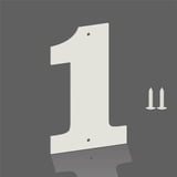 Number Seven Space Lettering 5-Inch Weather-Resistant Metal House Numbers and Letters for Outside ...