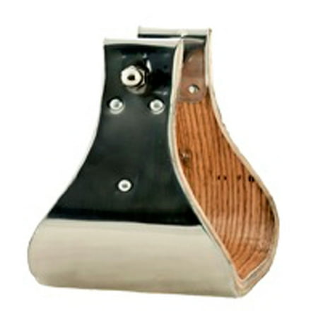 5 Inch Wide Hilason Horse Bell Stirrups Bound Stainless Steel