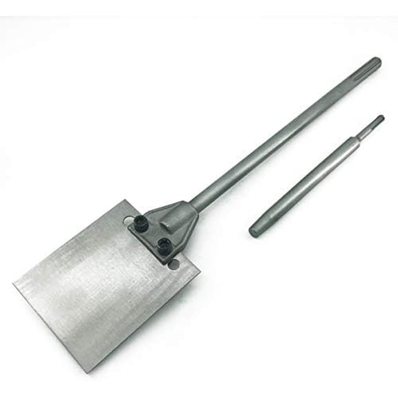 5 Inch Wide SDS Floor Scraper Set Tile & Thinset Scaling Chisel Thinset Scraper Adhesives Remover Wall Scraper Fits SDS-Plus & SDS-Max Rotary Hammer, Chipping Hammer Drills, Demolition Hammers