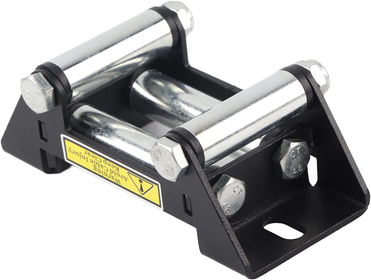 2-Pack 10-Ton Heavy Duty Winch Roller Fairleads - Universal 4-Way Roller Cable Guide