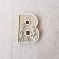 5 Inch Wooden Letters for Wall Decor, Flowered Paintable Wooden Nursery
