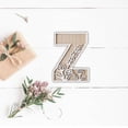 thumbnail image 1 of 5 Inch Floral Carved Wooden Letter Decor,A-Z Monogram Alphabet Sign,Wall Art for Wedding, Kitchen, Nursery & Home Decor, Freestanding Hanging Wood Sign, 1 of 5