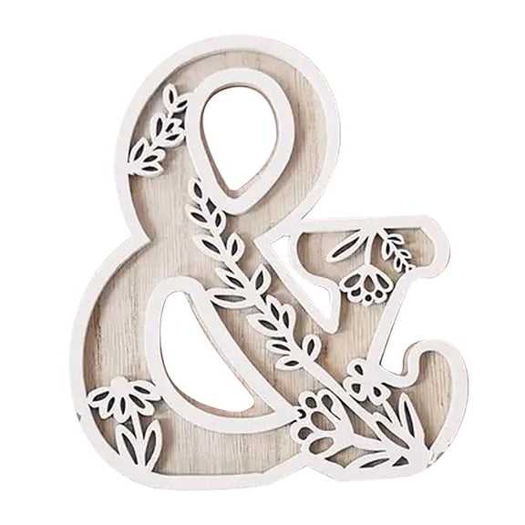 5 Inch Wooden Letters For Wall Decoration Flowers Can Be Painted With Wood Children'S Room Letters Wooden Letters For Crafts Name Signs Wedding Home Decoration Desktop Ornament