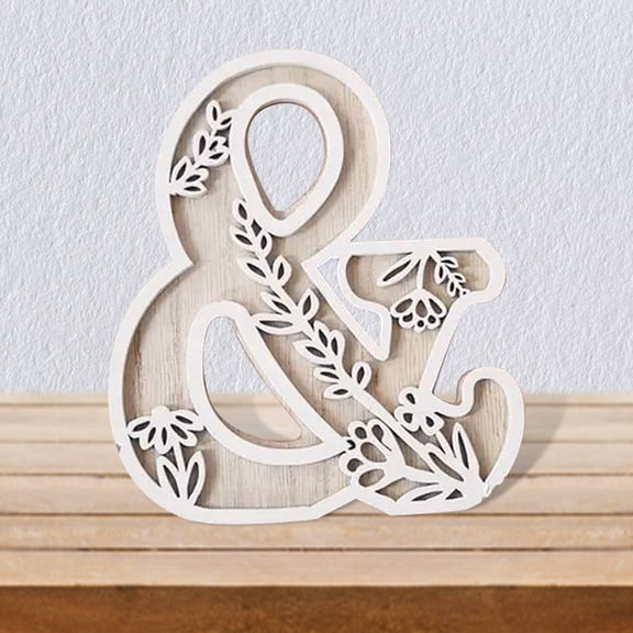 5 Inch Decorative Wooden Letters for Wall Home Wedding Floral Paintable Craft Name Signs Childrens Room