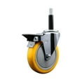 thumbnail image 1 of 5 Inch Yellow Poly Swivel 3/4 Inch Expanding Stem Caster with Brake SCC, 1 of 1