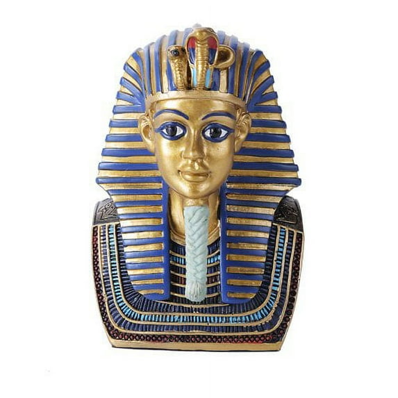 5 Inches Ancient Egyptian Pharaoh King Tut Tutankhamun Golden Bust statue