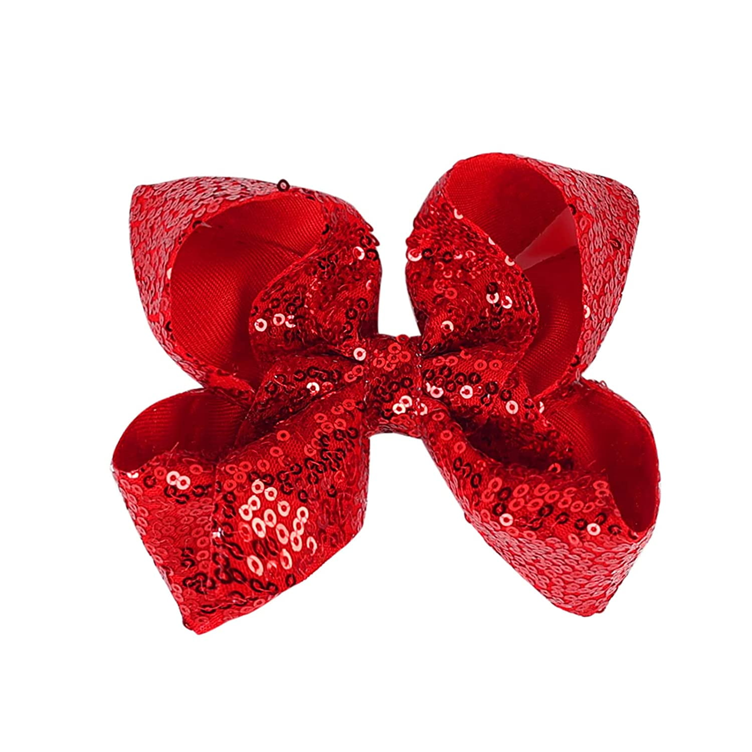 5 Inches Sequins Large Bows Alligator Hair Clip Hair Barrettes