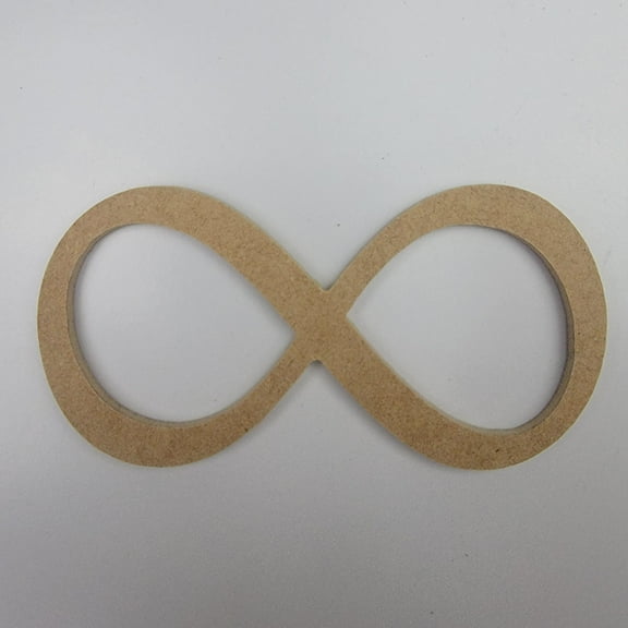 5" Infinity Symbol, Unfinished MDF Art Shape by Wooden Craft Cutouts
