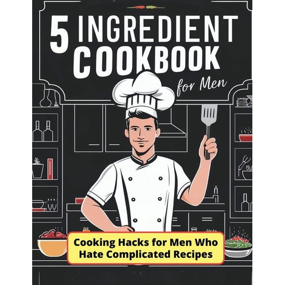 5 Ingredient Cookbook for Men: Cooking Hacks for Men Who Hate Complicated Recipes, (Paperback)
