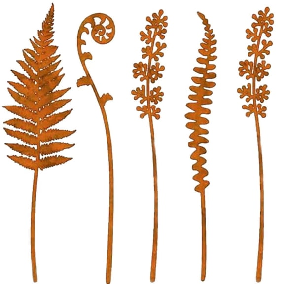 5 Iron Garden Stakes with Classic Form for Exterior Accenting in Courtyards Patios and Landscape Features