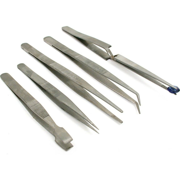 5 Jewelers Tweezers Beading Soldering Bench Repair Tool
