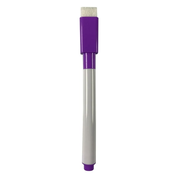 Under 5$ Kaireo Marker Pen Non-Magnetic [Purple Rod Black Core] 113,Colorful Markers with Eraser Cap White Board Markers Point Tip Student White Board Markers for Teachers S-chool 2Ml